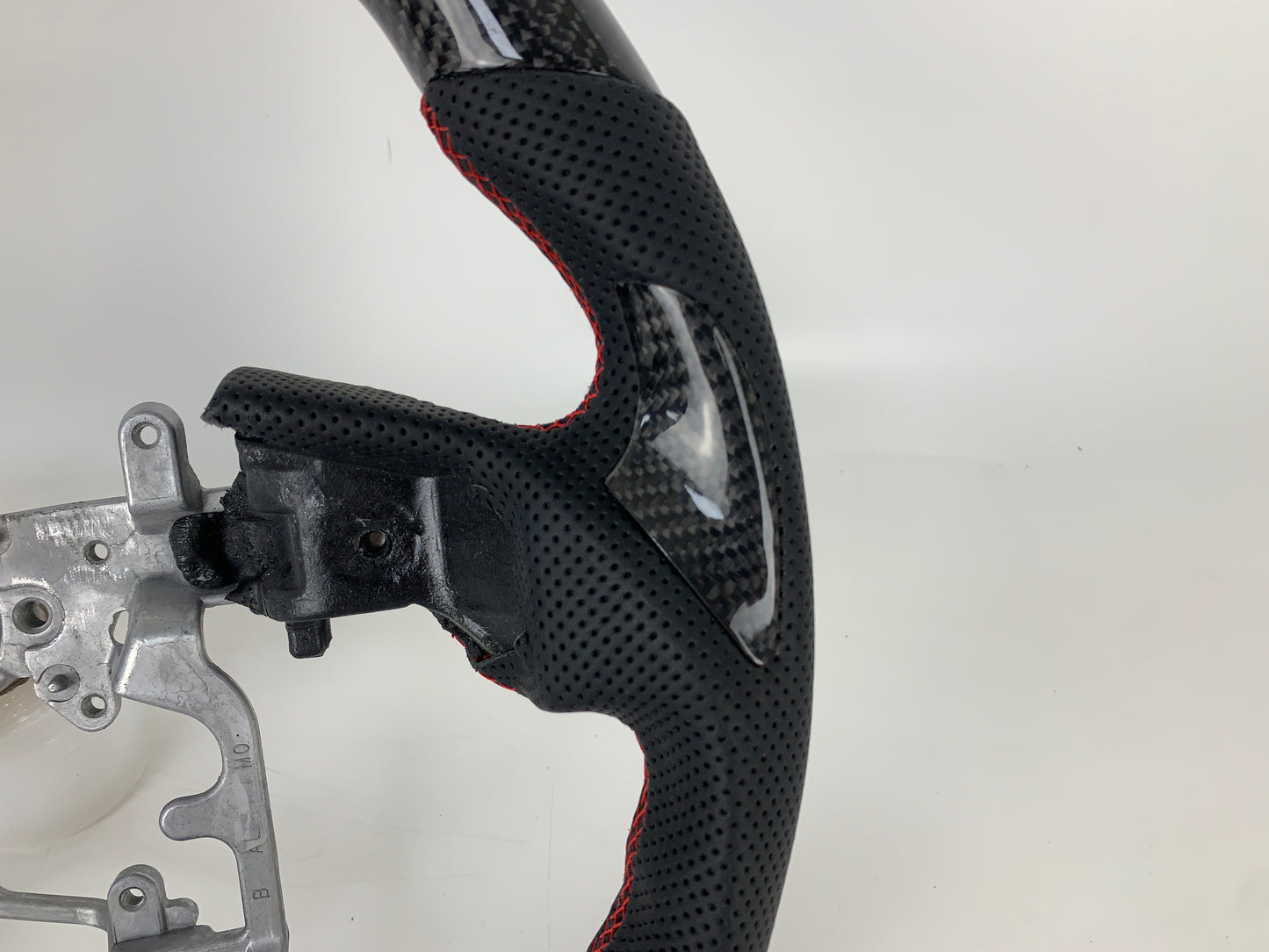 Carbon Fiber Steering Wheel W/ Red Stripe For Toyota Tacoma 4Runner Tundra 2014-2021
