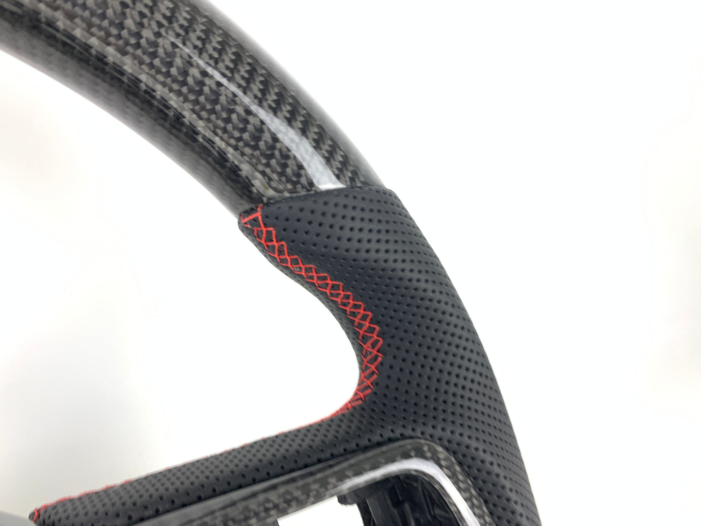 Carbon Fiber Steering Wheel W/ Red Stripe For Jeep Wrangler JL Gladiator 2018-2023