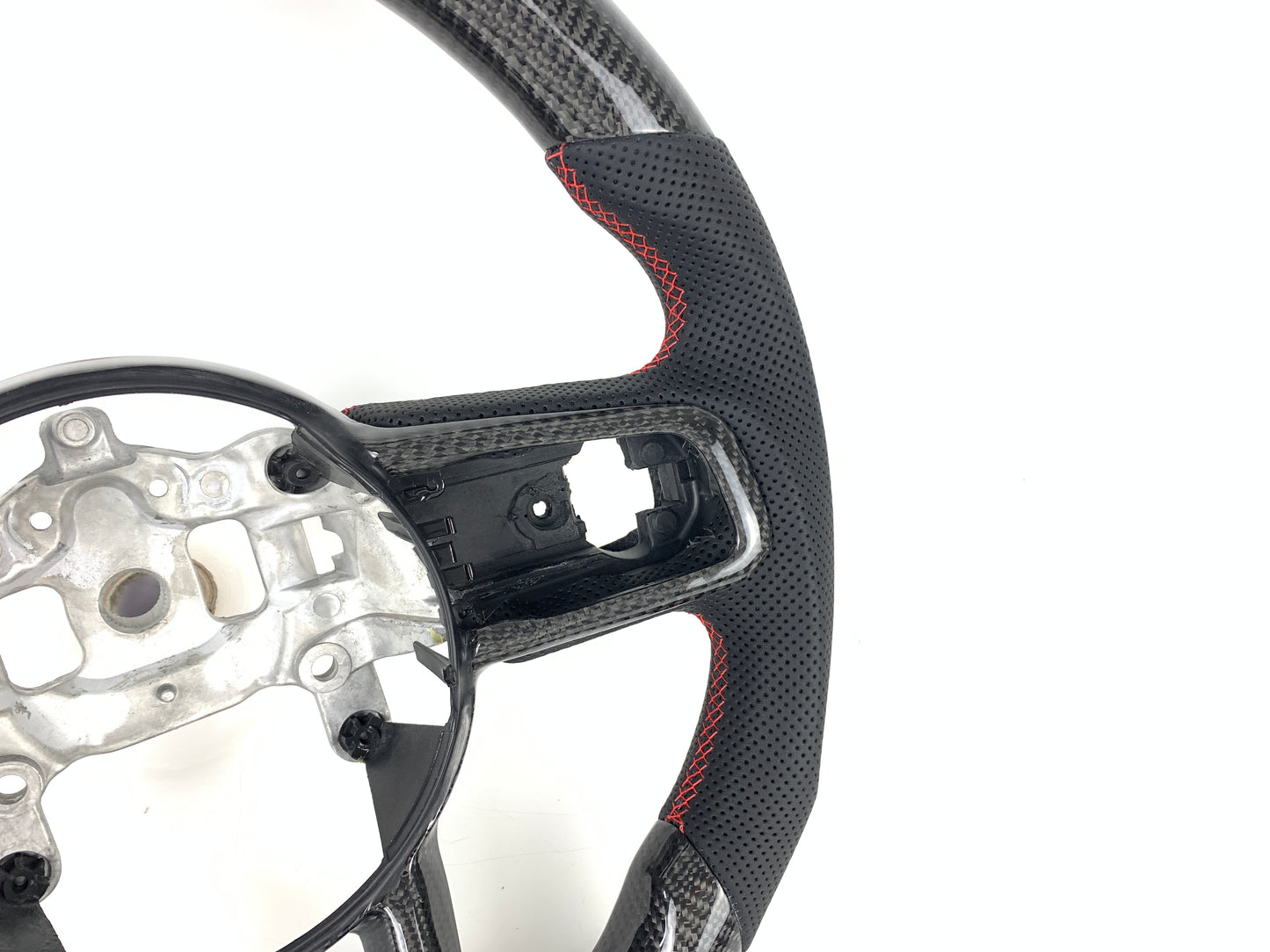 Carbon Fiber Steering Wheel W/ Red Stripe For Jeep Wrangler JL Gladiator 2018-2023