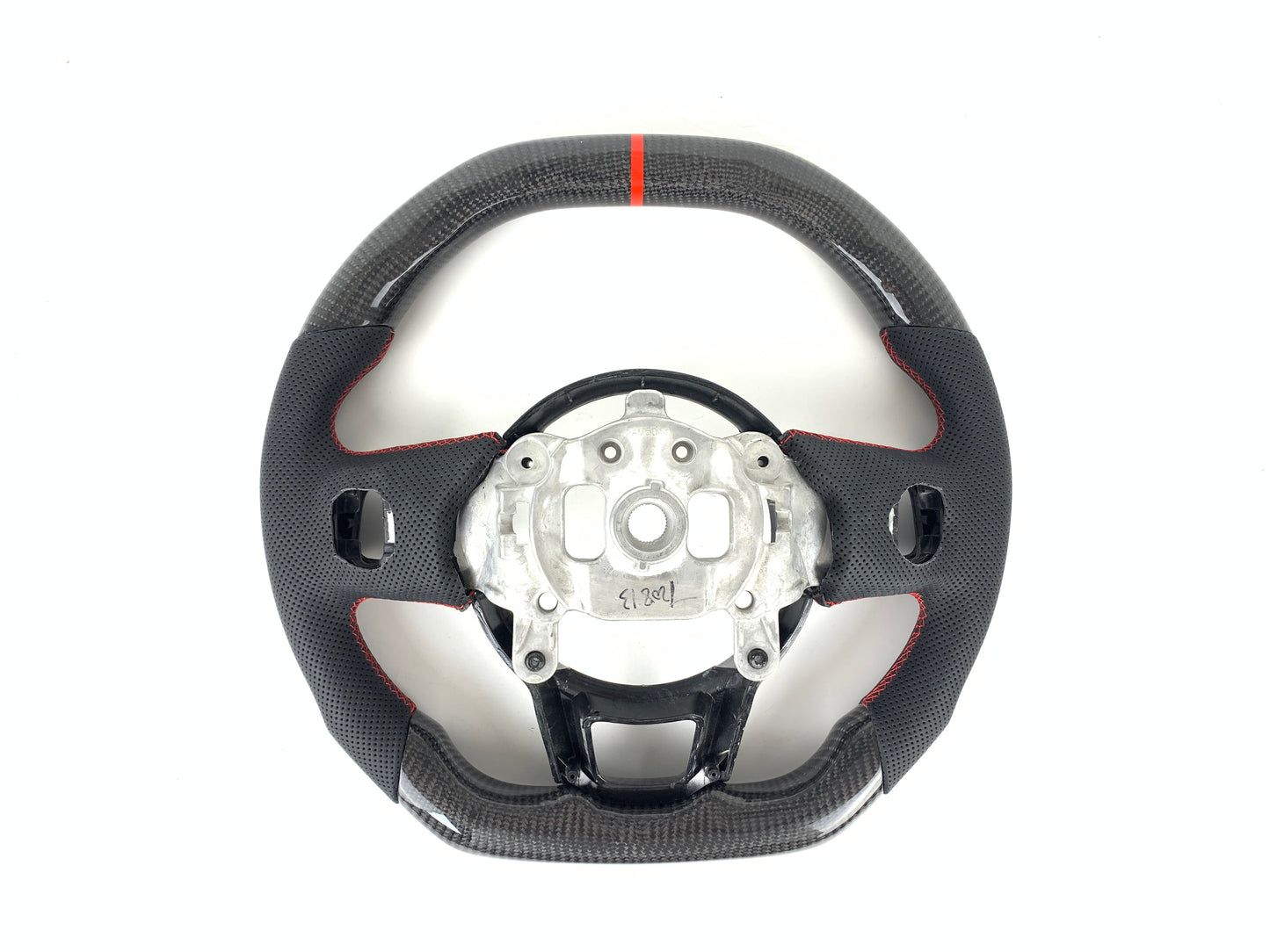 Carbon Fiber Steering Wheel W/ Red Stripe For Jeep Wrangler JL Gladiator 2018-2023