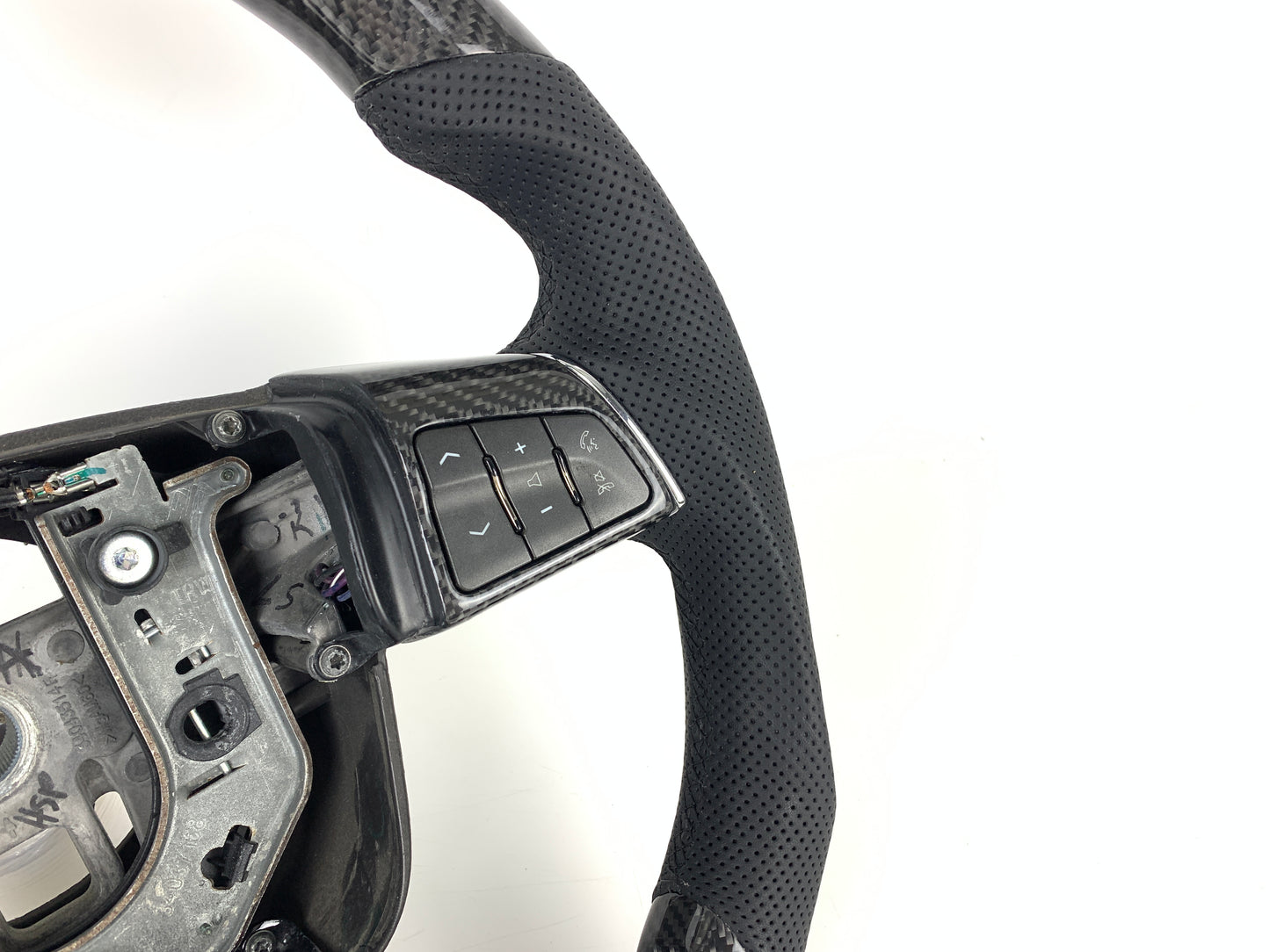Carbon Fiber Steering Wheel W/ Red Stripe For Cadillac CTSV CTS 2008-2014 SLS 2007-2012 SRX 2010-2012