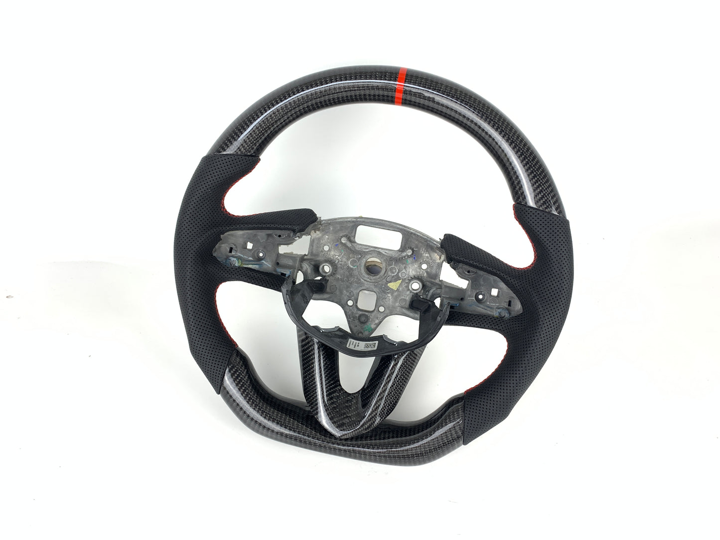 Carbon Fiber Steering Wheel W/ Red Stripe For Cadillac CT4 CT5 2020-2023