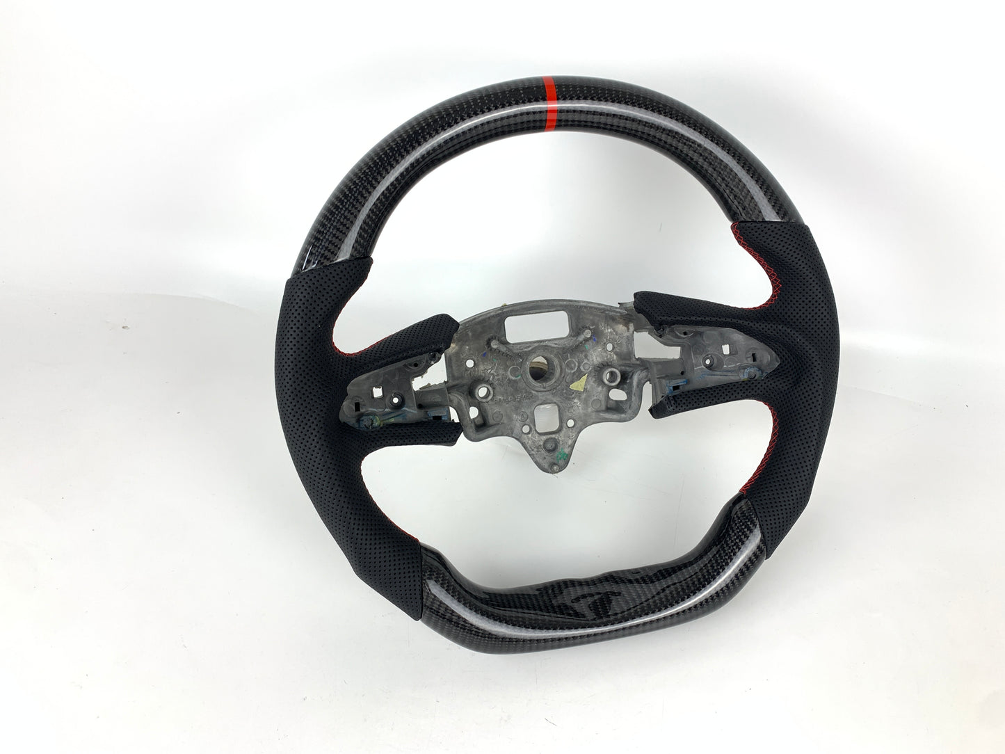 Carbon Fiber Steering Wheel W/ Red Stripe For Cadillac CT4 CT5 2020-2023