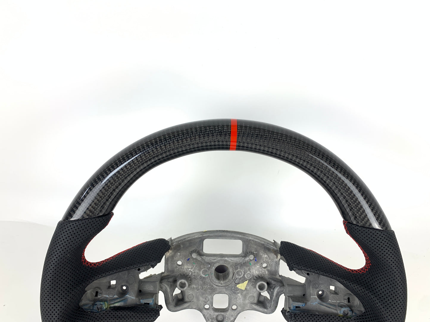 Carbon Fiber Steering Wheel W/ Red Stripe For Cadillac CT4 CT5 2020-2023