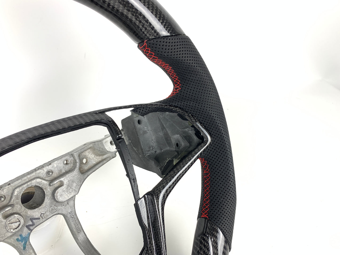 Carbon Fiber Steering Wheel W/ Red Stripe For Cadillac ATS 2013-2019