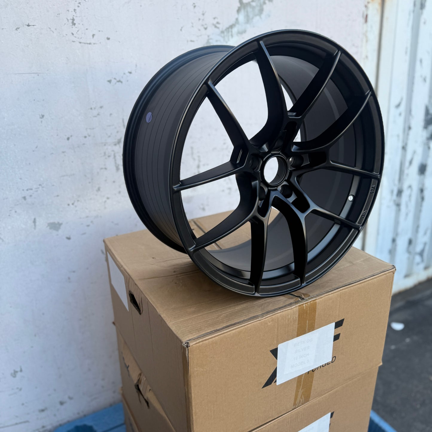19" Matte Black Rays G025 Style Wheels Rims 19x9.5 +38 5x114.3 CB73.1