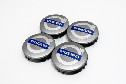 Set Of Four Volvo Gray Wheel Center Hub Caps