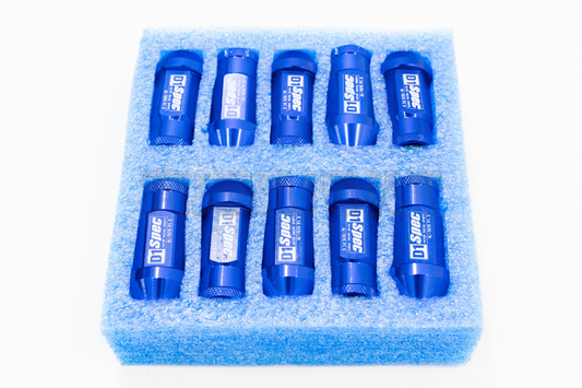 D1 Spec Style Blue Racing Composite Formula Hexagon Lug Nut Set M12xP1.25 / M12x1.5