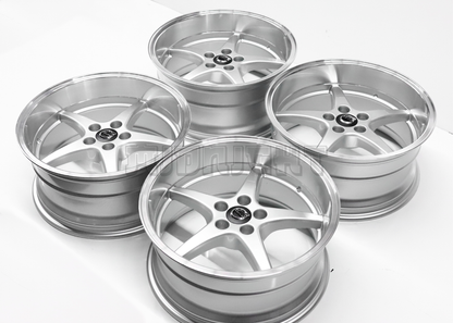 Silver Machined Lip Wheels For Volvo Squared Set