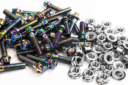 40PCS M6 x 1 x 30mm Neochrome 12 Point Wheel Bolts & Nuts