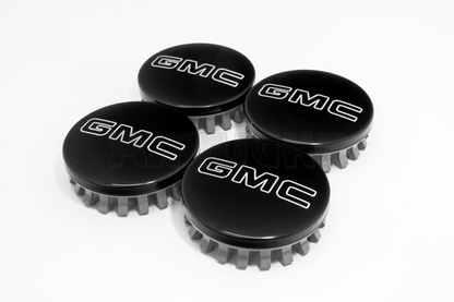 Set Of Four GMC Black & Gray Center Hub Caps