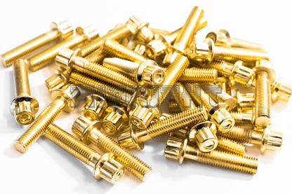 40PCS M8 x 1.25 x 32mm Gold 12 Point Wheel Bolts & Nuts