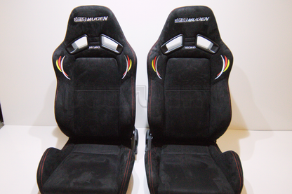Recaro Mugen MS-7 Style Black Suede Alcantara Reclinable Bucket Seat
