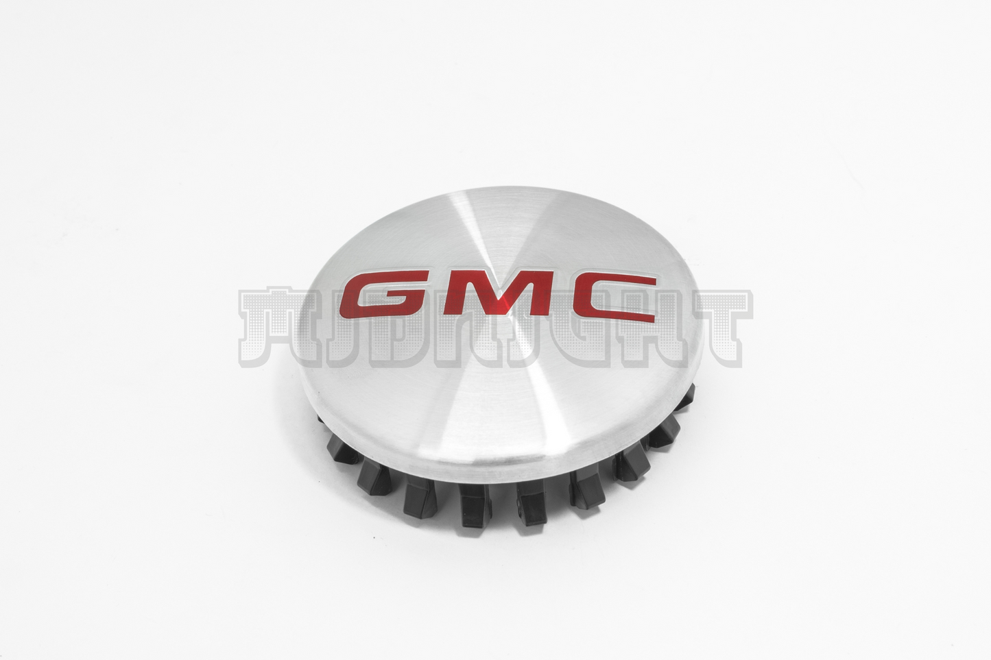 Set Of Four GMC Silver & Red Center Hub Caps