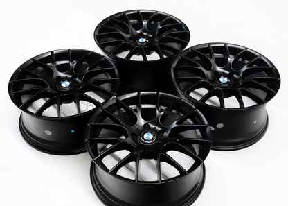 19" Matte Black M Sport Style Wheels For BMW (5x120) Staggered Set 19x8.5/9.5