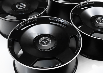 22" Satin Black AMG Style Wheels For Mercedes (5x112) Square Set