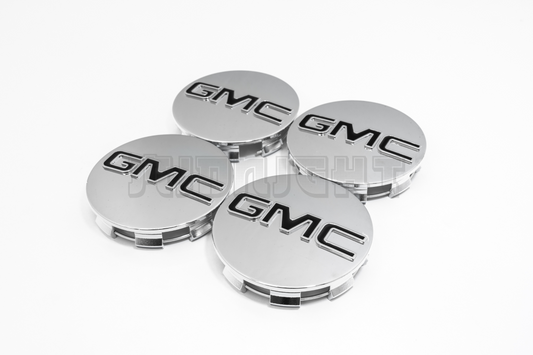 Set Of Four GMC Chrome & Black Center Hub Caps