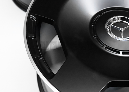 22" Satin Black AMG Style Wheels For Mercedes (5x112) Square Set