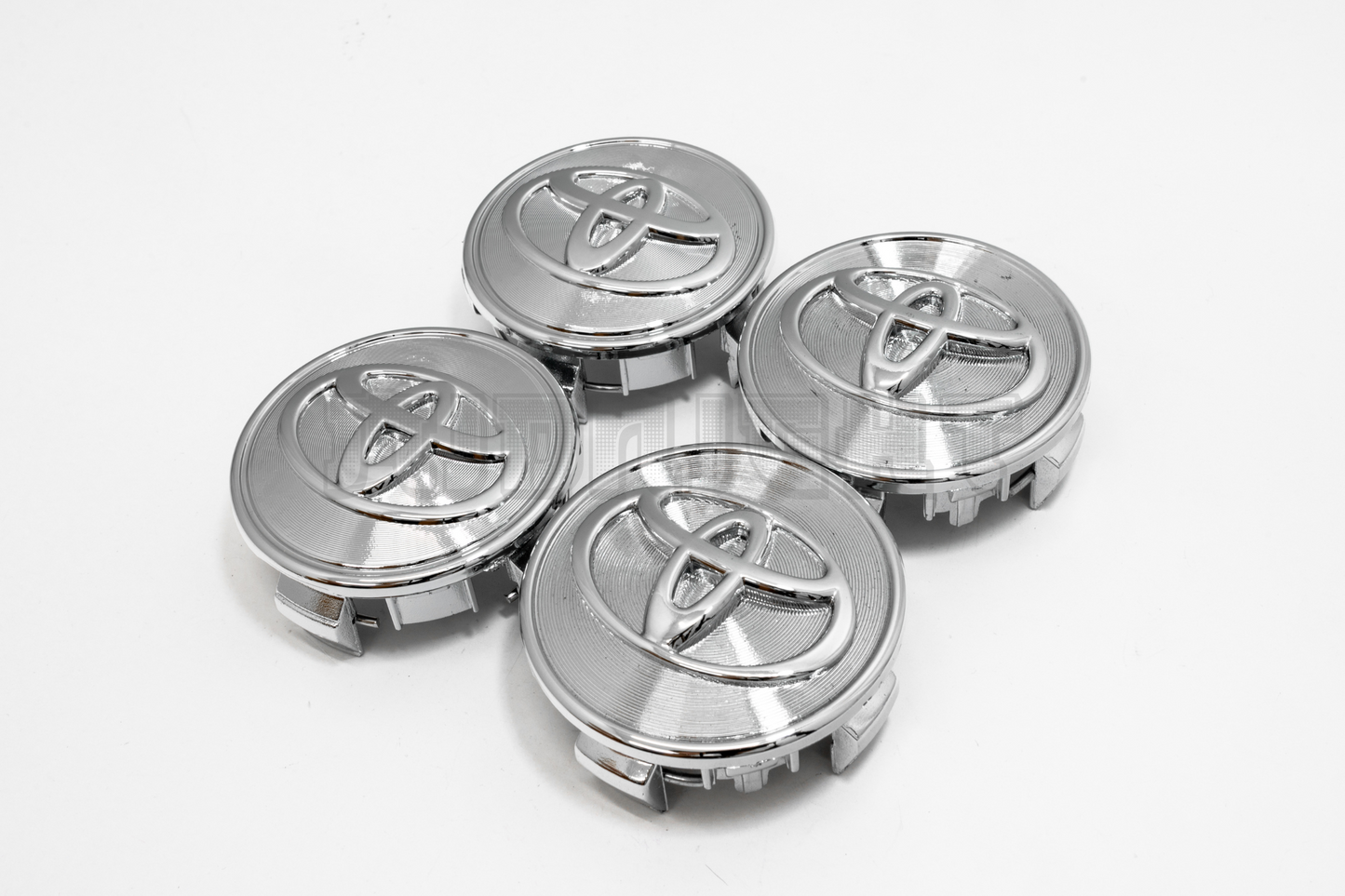 Set Of Four Toyota Silver Wheel Center Hub Caps