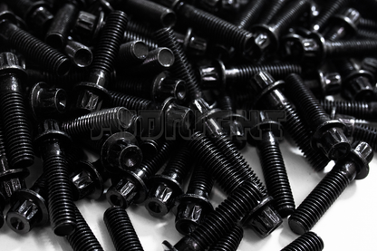 160PCS M7 x 1 x 32mm Black 12 Point Wheel Bolts & Nuts