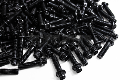 160PCS M7 x 1 x 32mm Black 12 Point Wheel Bolts & Nuts