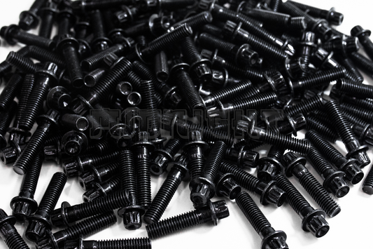 160PCS M7 x 1 x 31mm Black 12 Point Wheel Bolts & Nuts