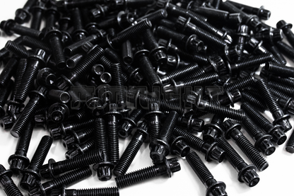 160PCS M6 x 1 x 30mm Black 12 Point Wheel Bolts & Nuts