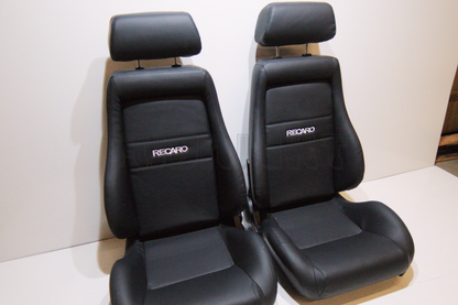 Recaro Specialist Style Black Leather Reclinable Bucket Seat