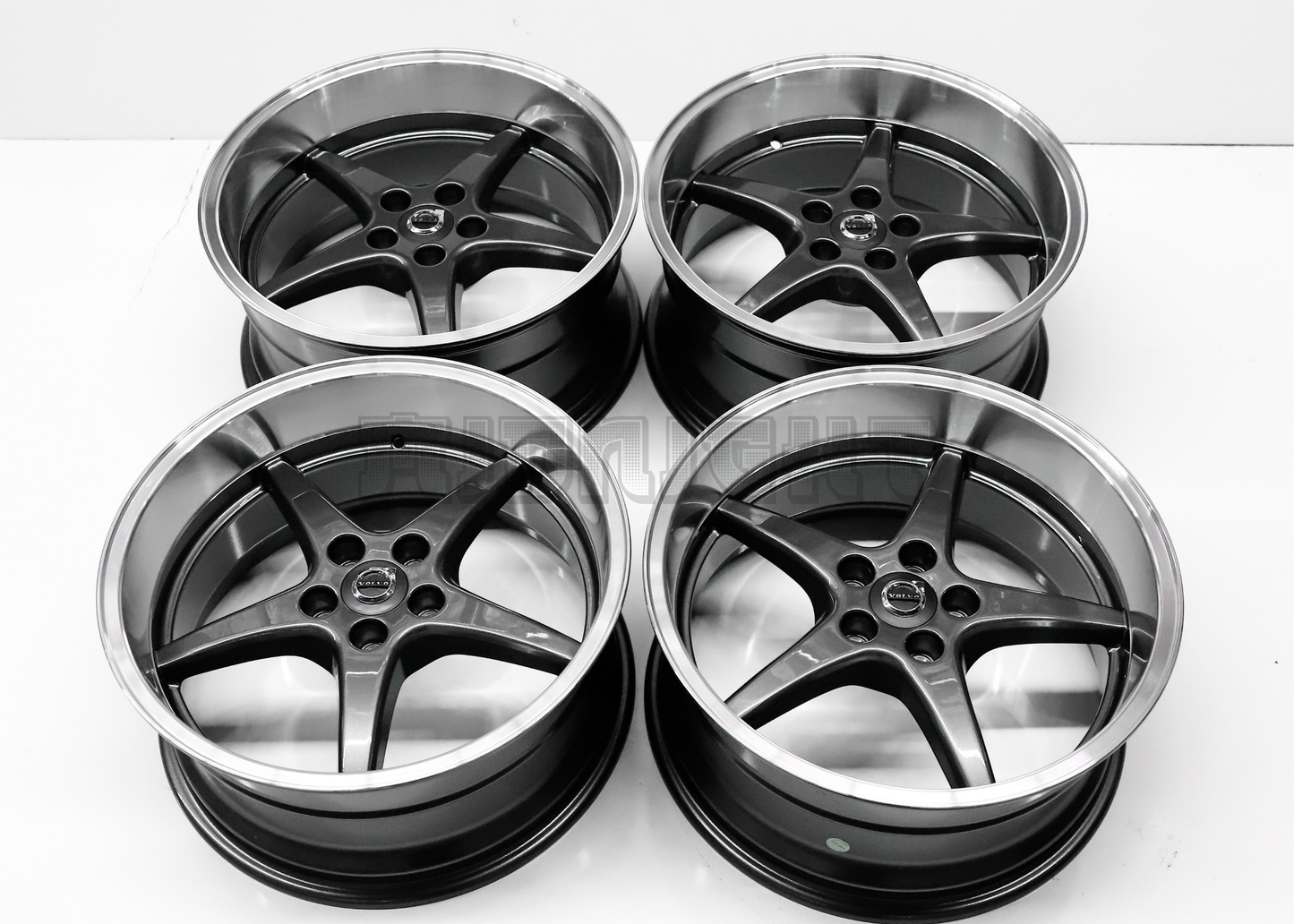 Gunmetal Machined Lip Wheels For Volvo Squared Set