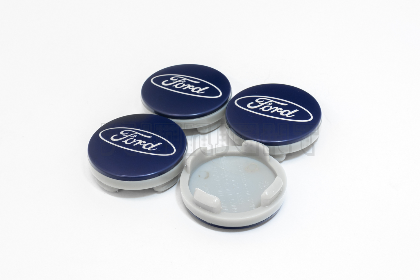 Set Of Four Ford Blue Center Hub Caps