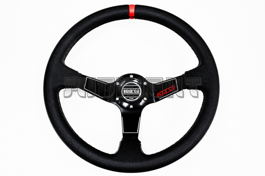 SPARCO L575 Style 350mm Black Faux Leather Steering Wheel