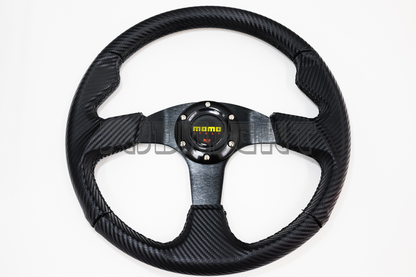 MOMO Race Series Style Carbon Fiber Pattern Steering Wheel