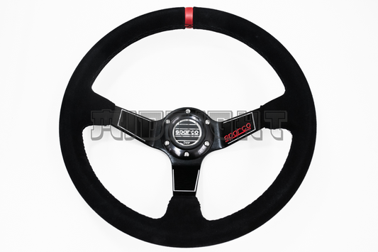 SPARCO L575 Style 350mm Black Alcantara Suede Steering Wheel