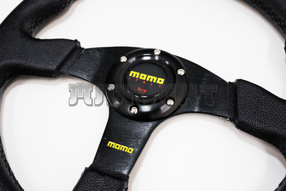 MOMO MOD 08 Style 350mm Faux Leather Steering Wheel