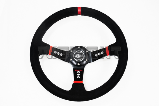 SPARCO L777 Style 350mm Black Alcantara Suede Steering Wheel
