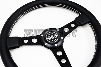 SPARCO x Prototipo Style Black Leather Steering Wheel