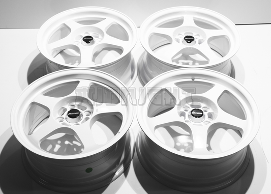 16" White Spoon Sports SW388 Style Wheels (4x100) Square Set
