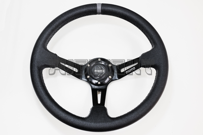 MOMO MOD 08 Style 350mm Faux Leather Steering Wheel