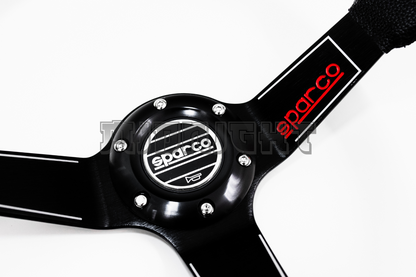 SPARCO L575 Style 350mm Black Faux Leather Steering Wheel
