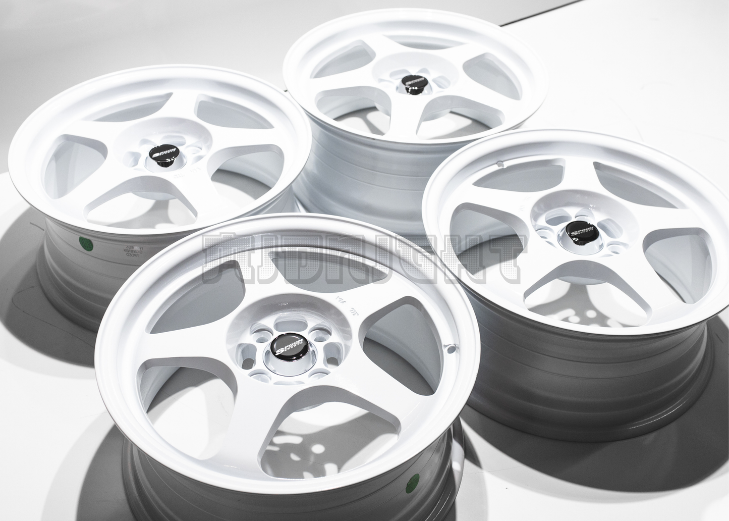 16" White Spoon Sports SW388 Style Wheels (4x100) Square Set