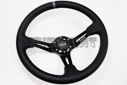 MOMO MOD 08 Style 350mm Faux Leather Steering Wheel