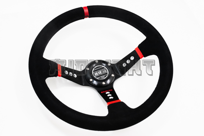SPARCO L777 Style 350mm Black Alcantara Suede Steering Wheel