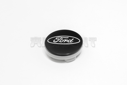 Set Of Four Ford Black & White Center Hub Caps