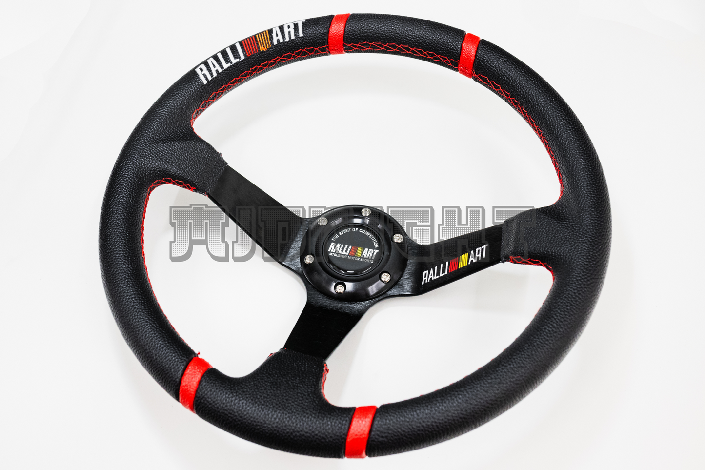 RalliArt Style Faux Leather Steering Wheel