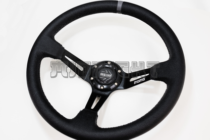 MOMO MOD 08 Style 350mm Faux Leather Steering Wheel
