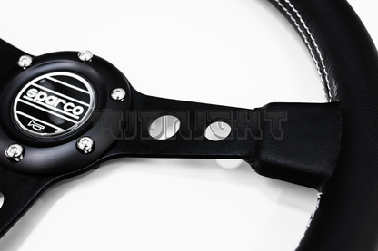 SPARCO x Prototipo Style Black Leather Steering Wheel
