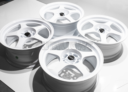 16" White Spoon Sports SW388 Style Wheels (4x100) Square Set