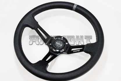 MOMO MOD 08 Style 350mm Faux Leather Steering Wheel