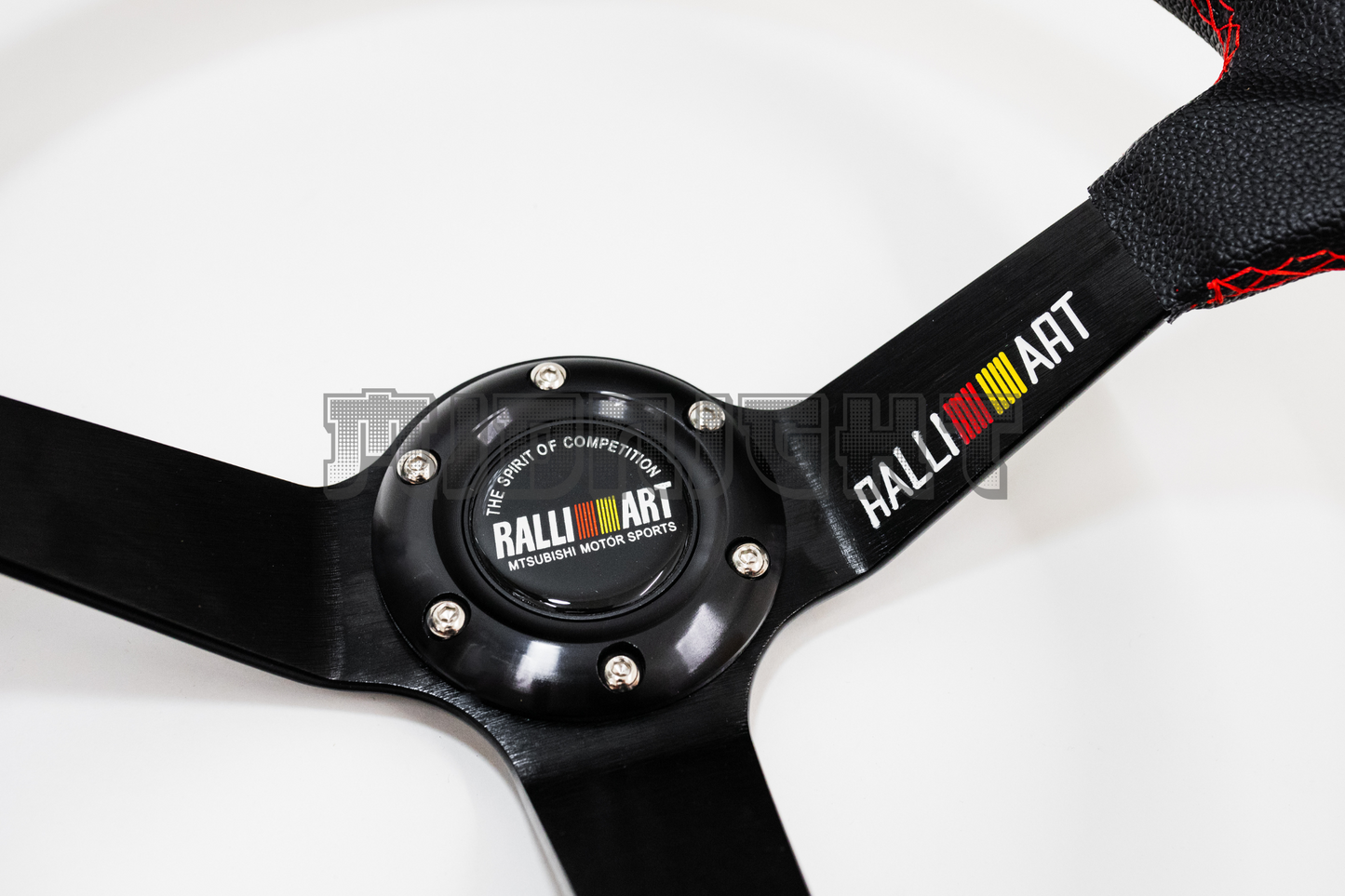 RalliArt Style Faux Leather Steering Wheel