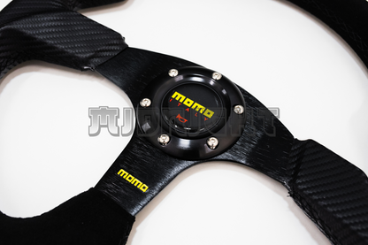 MOMO JET Style 350mm Carbon Fiber Alcantara Suede Steering Wheel